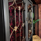 Gothic Black & Antique Gold Glazed Display Cabinet | Drinks & Cocktail Cabinet