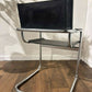 Contemporary Chrome & Faux Leather Armchair