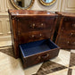 Leather luxury English bedside drawers - Handmade nightstands - Hand dyed bridle - Chestnut brown