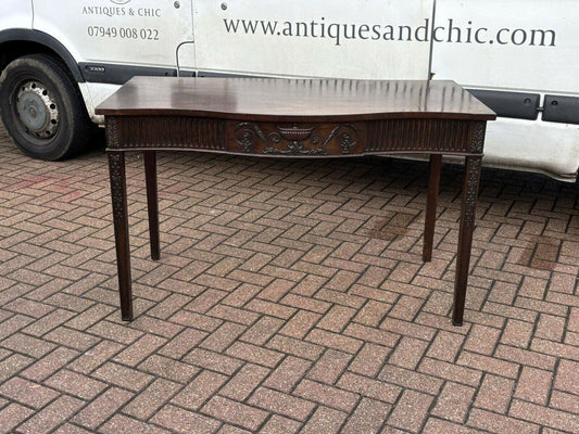 Vintage Mahogany Console Hall Table, Server. With Central Drawer.