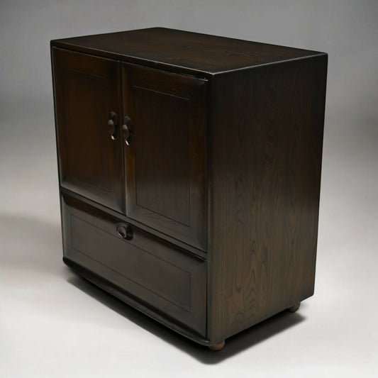 Ercol Mural TV Video Cabinet Windsor Range Dark Finish FREE UK Delivery