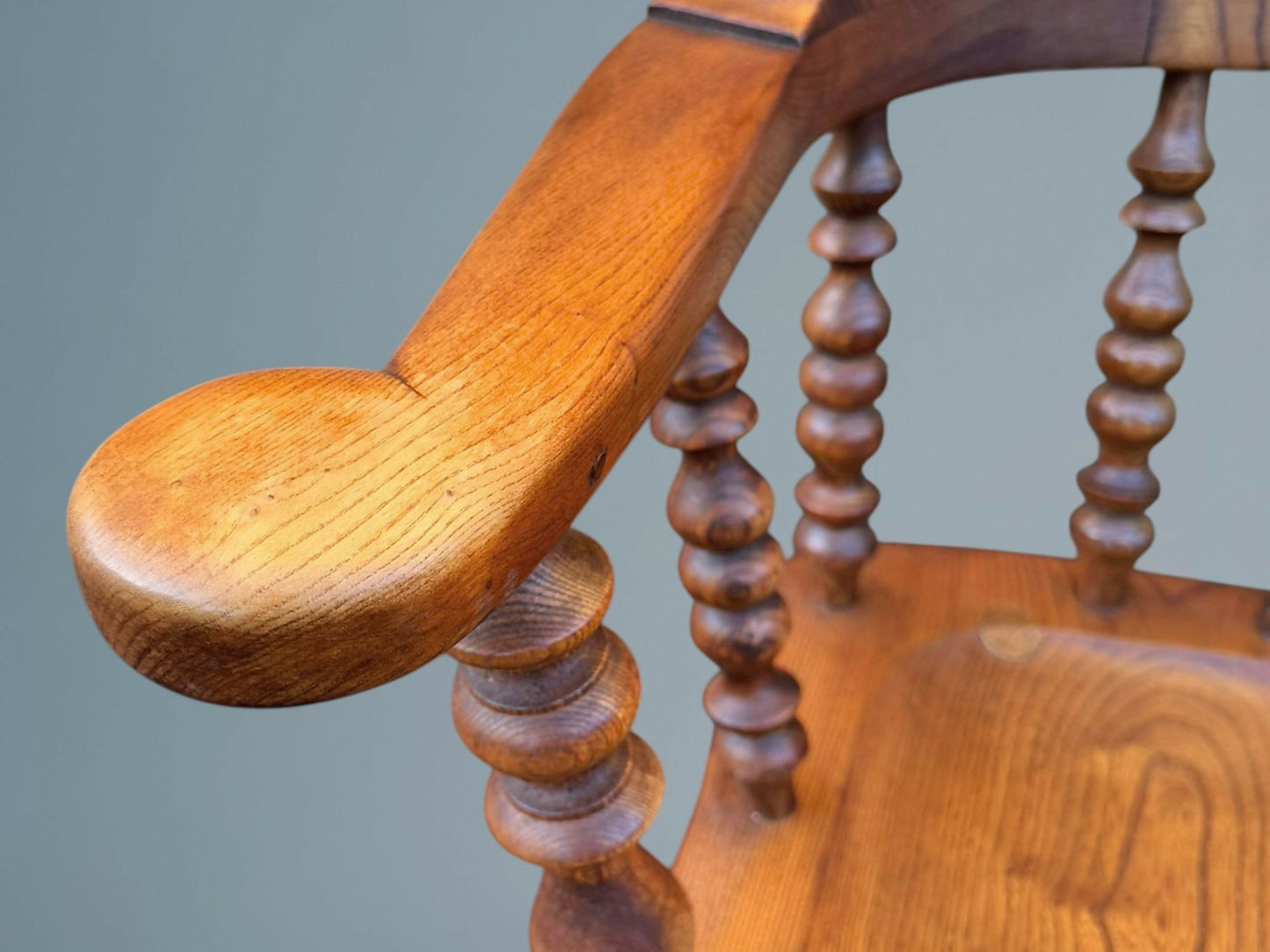 Large Pair of Ash Broad Arm Windsor Chairs