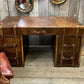 Luxury Hand Dyed Colonial Style Leather Office Desk