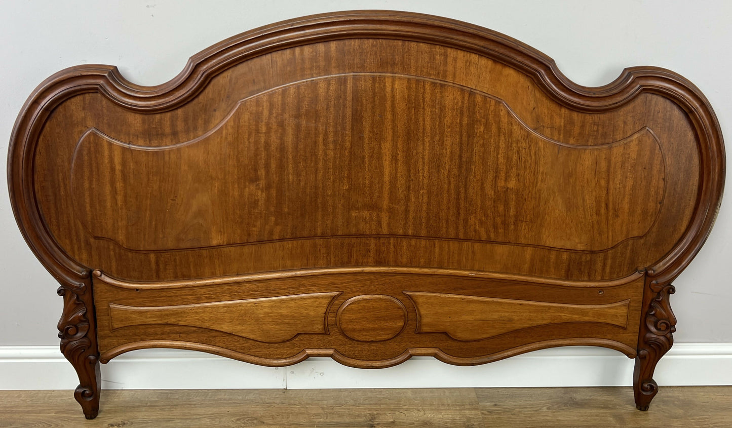 Footboard Antique French Style Walnut Double Bed Carved Footboard LOT 6447
