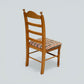 Set Of 6 Dining Chairs Ladder Back Country Beech Padded Seats FREE UK Delivery*