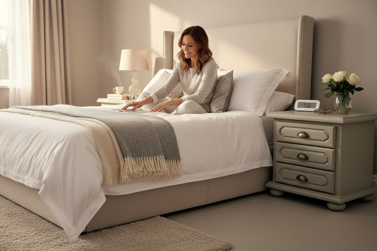 Sage Green Farmhouse Bedside Tables