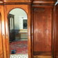 Antique Triple Mahogany Fitted Wardrobe Breakfront Victorian