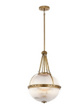 4 x Antique Brass Ceiling Pendant Light