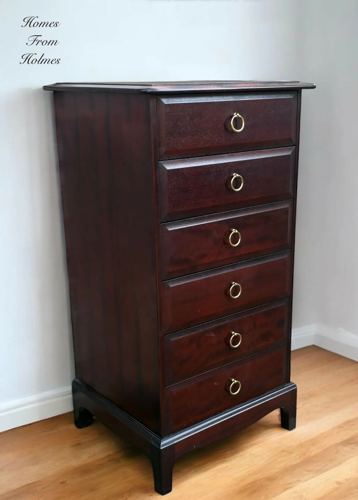 Available for commission Stag 6 drawer chest of drawers / stag dresser / stag furniture / stag chest of drawers / stag tallboy / Rare