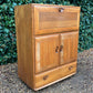 Mid Century Ercol 469 Elm Bureau Drinks Cocktail Cabinet