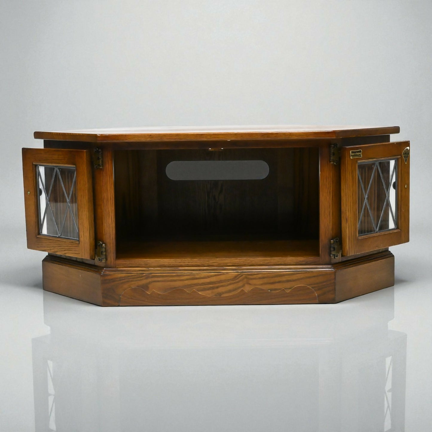 Old Charm TV Stand Corner Video Cabinet "Light Oak" #2084 FREE UK Delivery*. SBR10954/1809E