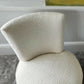 Antique Victorian Bedroom Chairs White Boucle- Newly Upholstered.