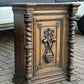 English Early Vintage Victorian Carved Smokers Cabinet With Pipe Collection Included.