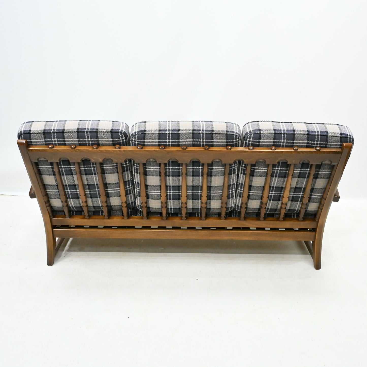 Ercol Furniture 3str Sofa Golden Dawn Tartan Upholstery VG Web FREE UK Delivery. SBR10229/2003E