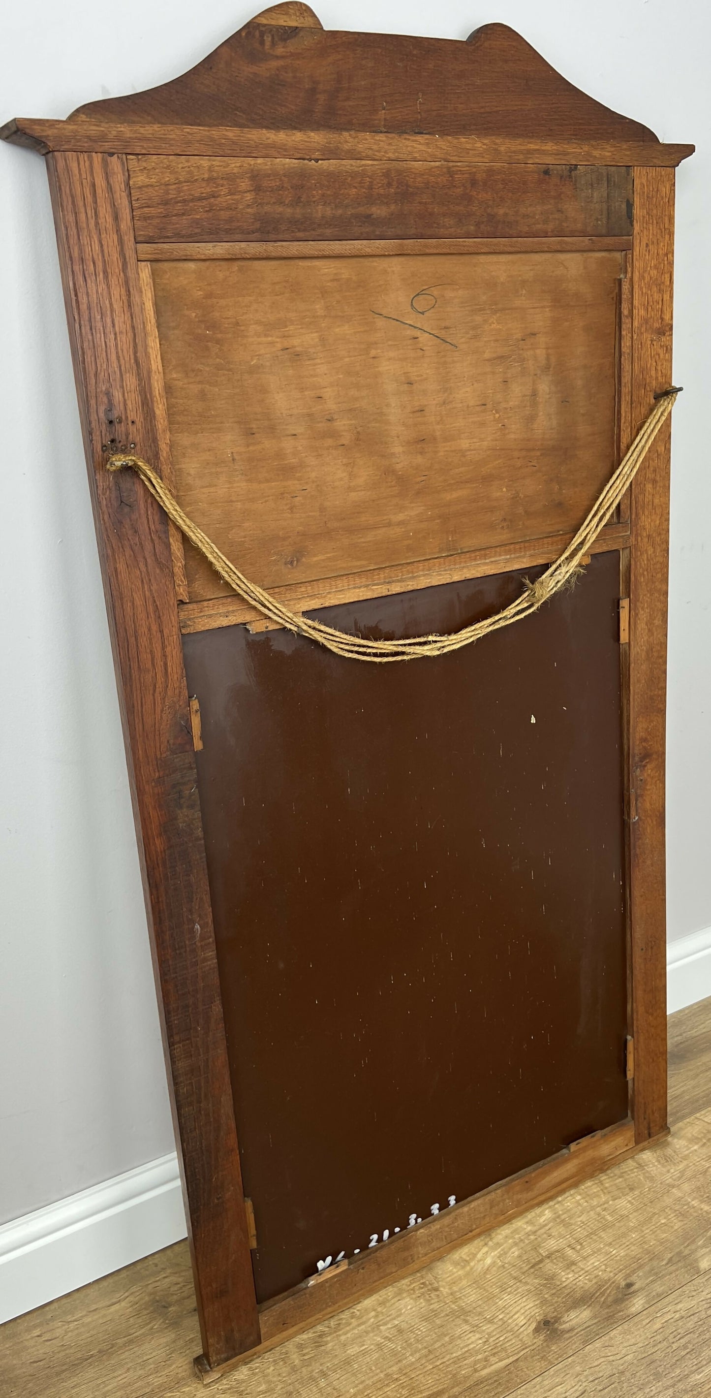 Mirror Antique French Style Oak Carved Decorative Frame Wall Mirror LOT 6276