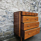 Lebus Chest of Drawers: Mid-Century Modern Tallboy Cabinet Four Drawer