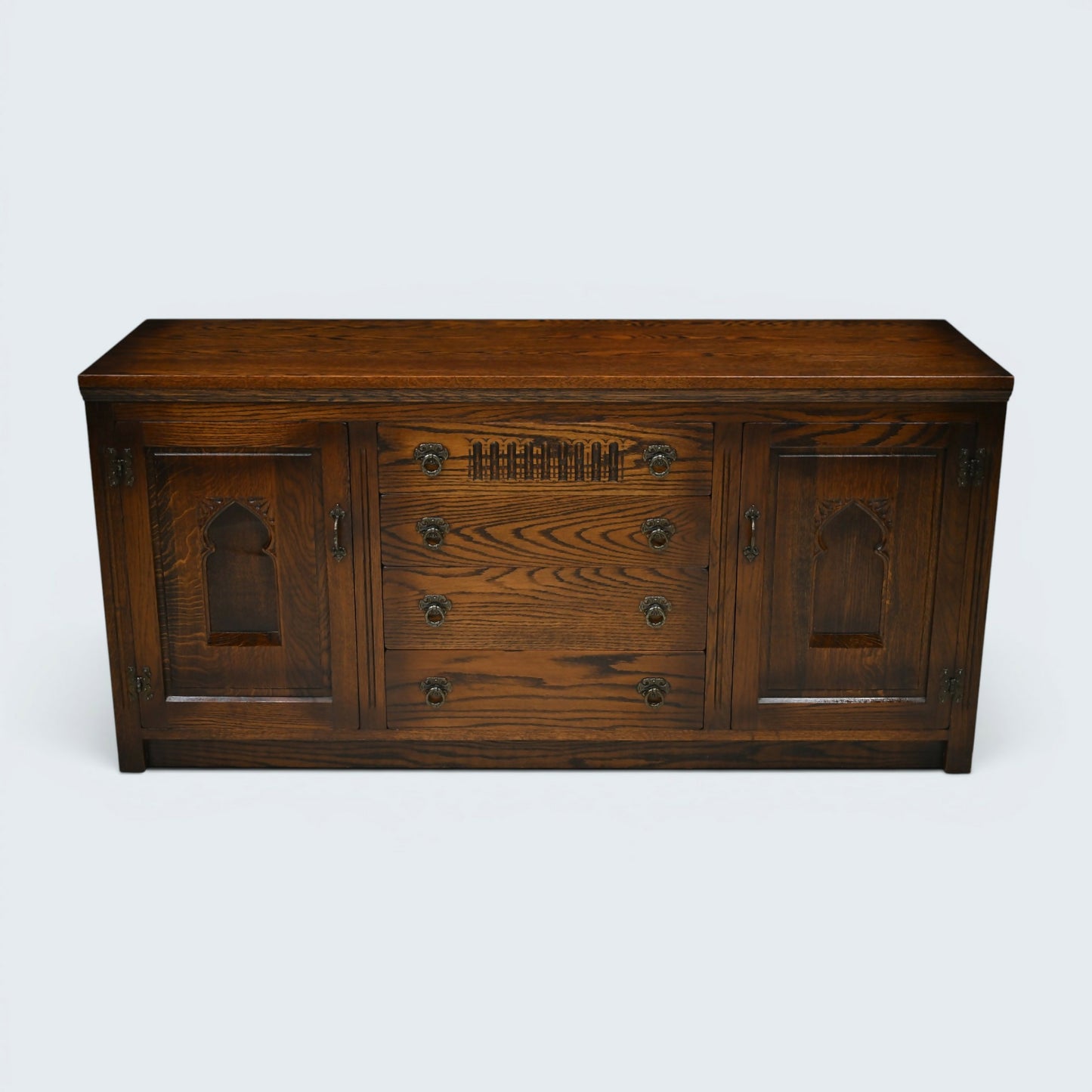 Oak Sideboard Carved Cupboards Made By Webber Furniture FREE UK Delivery*