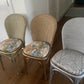 Dining room chairs. Lloyd loom any colour any material. Just message. See sample