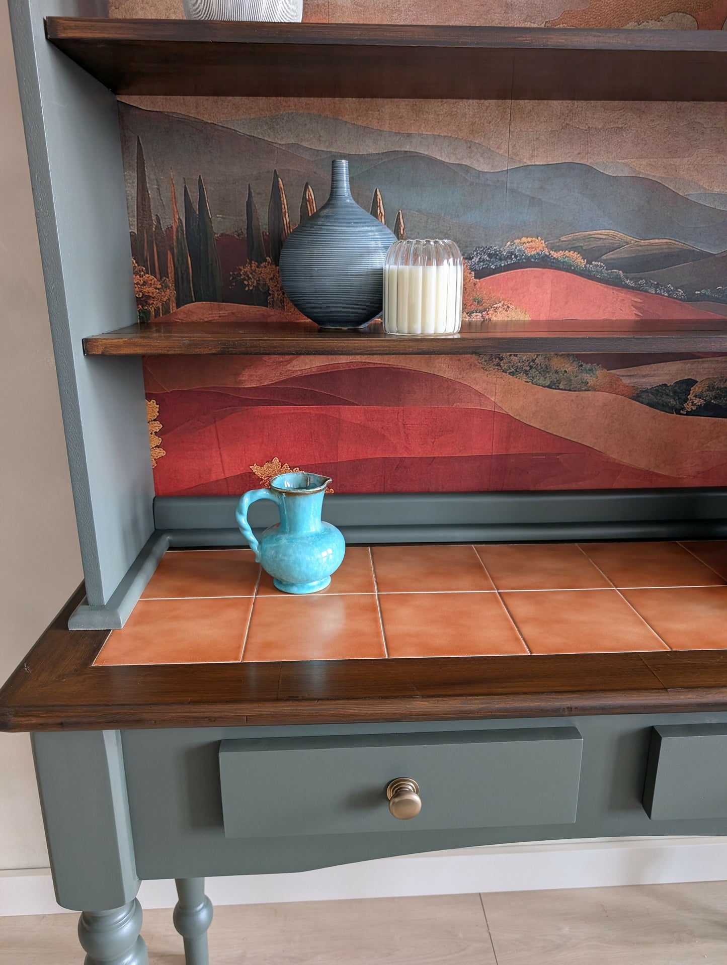 Tuscan Sunset Bookcase Shelving Unit