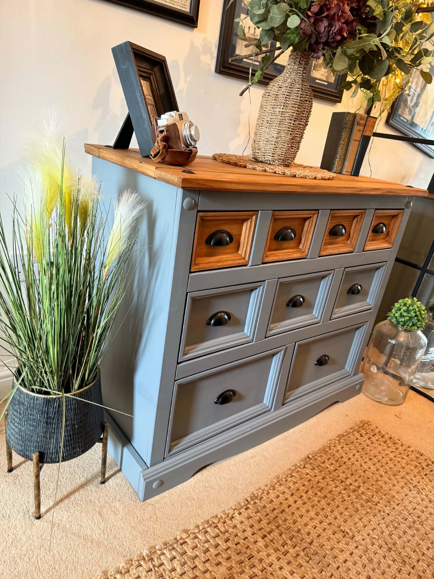 Heritage Grey Apothecary Chest of Drawers