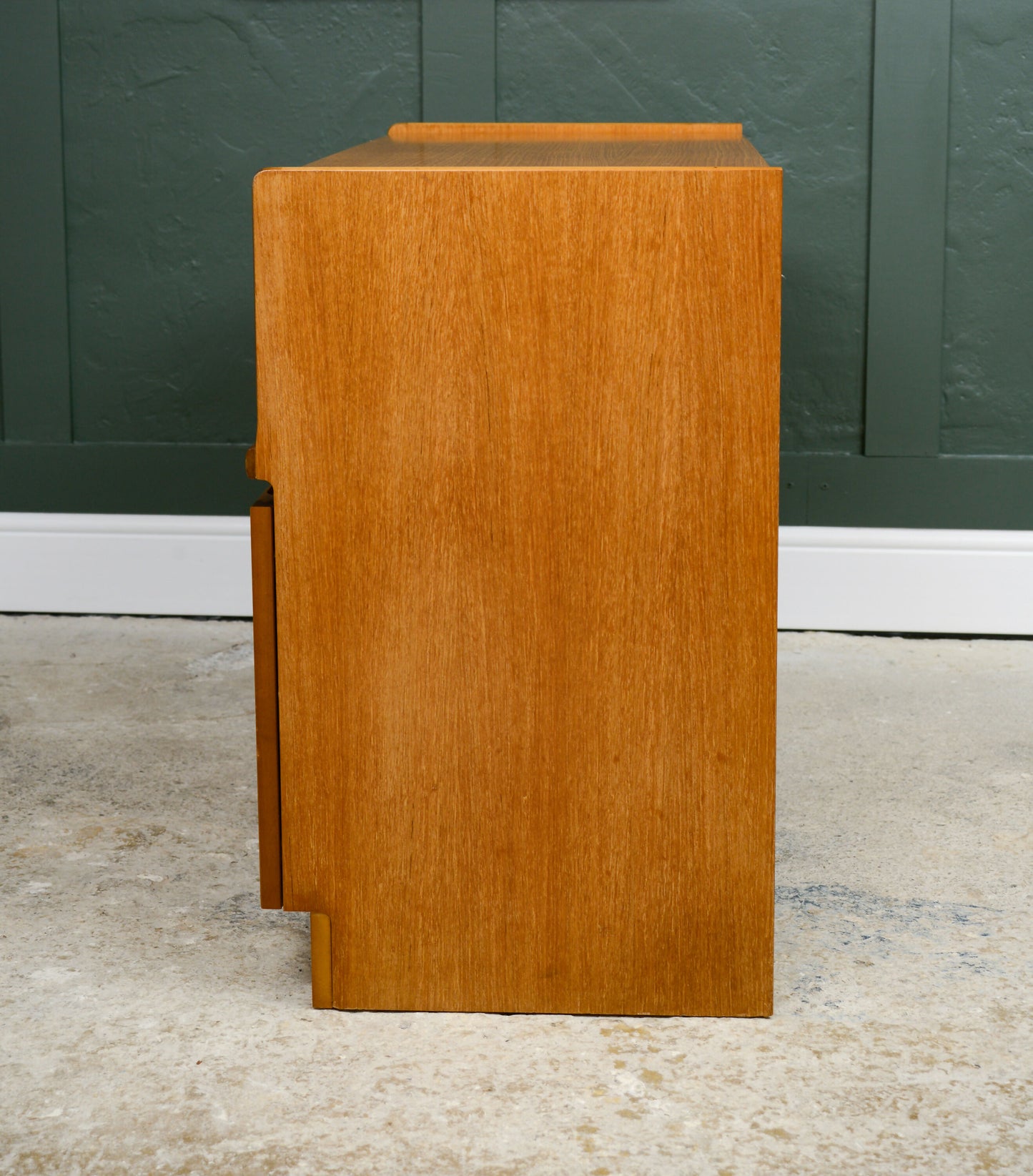 Mid Century Nathan Squares Sideboard Vinyl Cabinet With Drawers 1970s