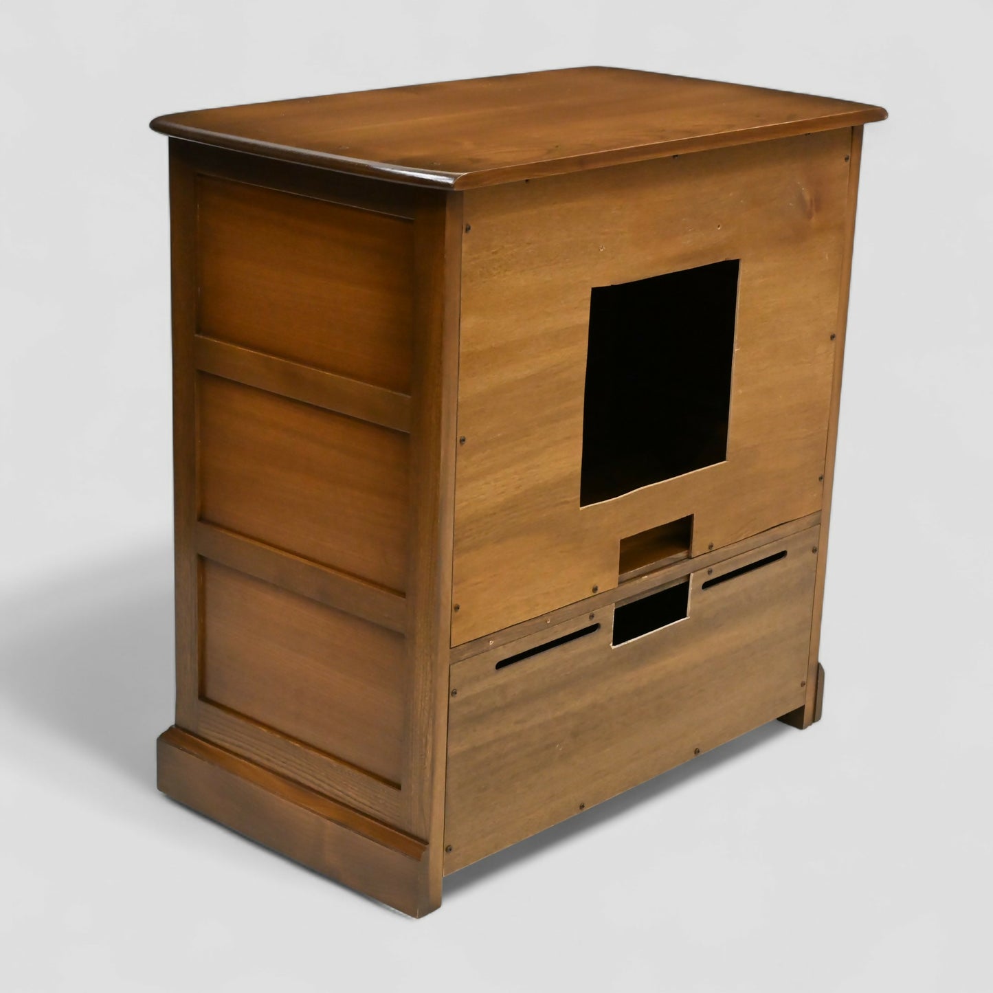 Ercol Mural TV Video Cabinet Golden Dawn Corner Flap Model 839 FREE UK Delivery. SBR10795/0508E