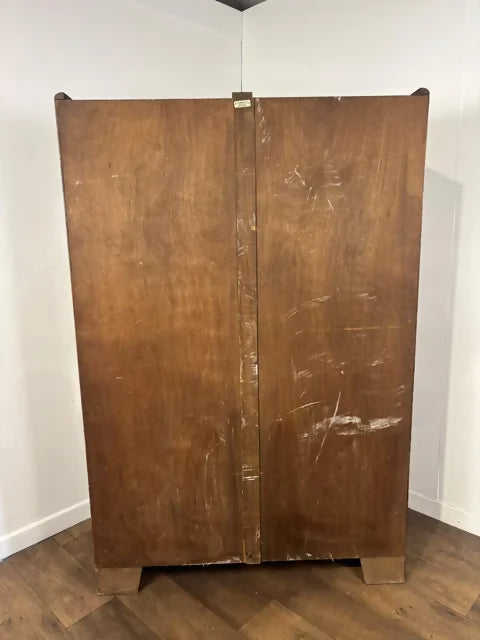 Vintage Art Deco Oak Double Wardrobe – W.H. Snout & Son, Shrewsbury