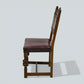 6 Old Charm Dining Chairs Studded Leather Seats/Backs Light Oak FREE UK Delivery