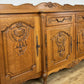 Sideboard Vintage French Louis Style Oak 4 Door Cupboard Carved Cabinet LOT 6361