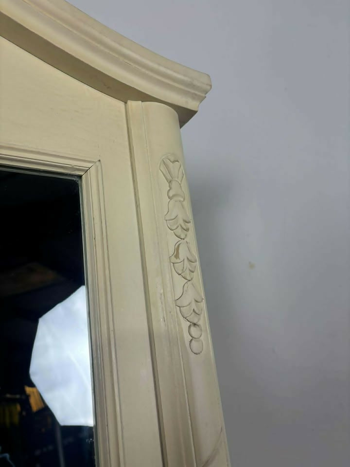 Reproduction Ornate Cream Coloured Wall Mirror