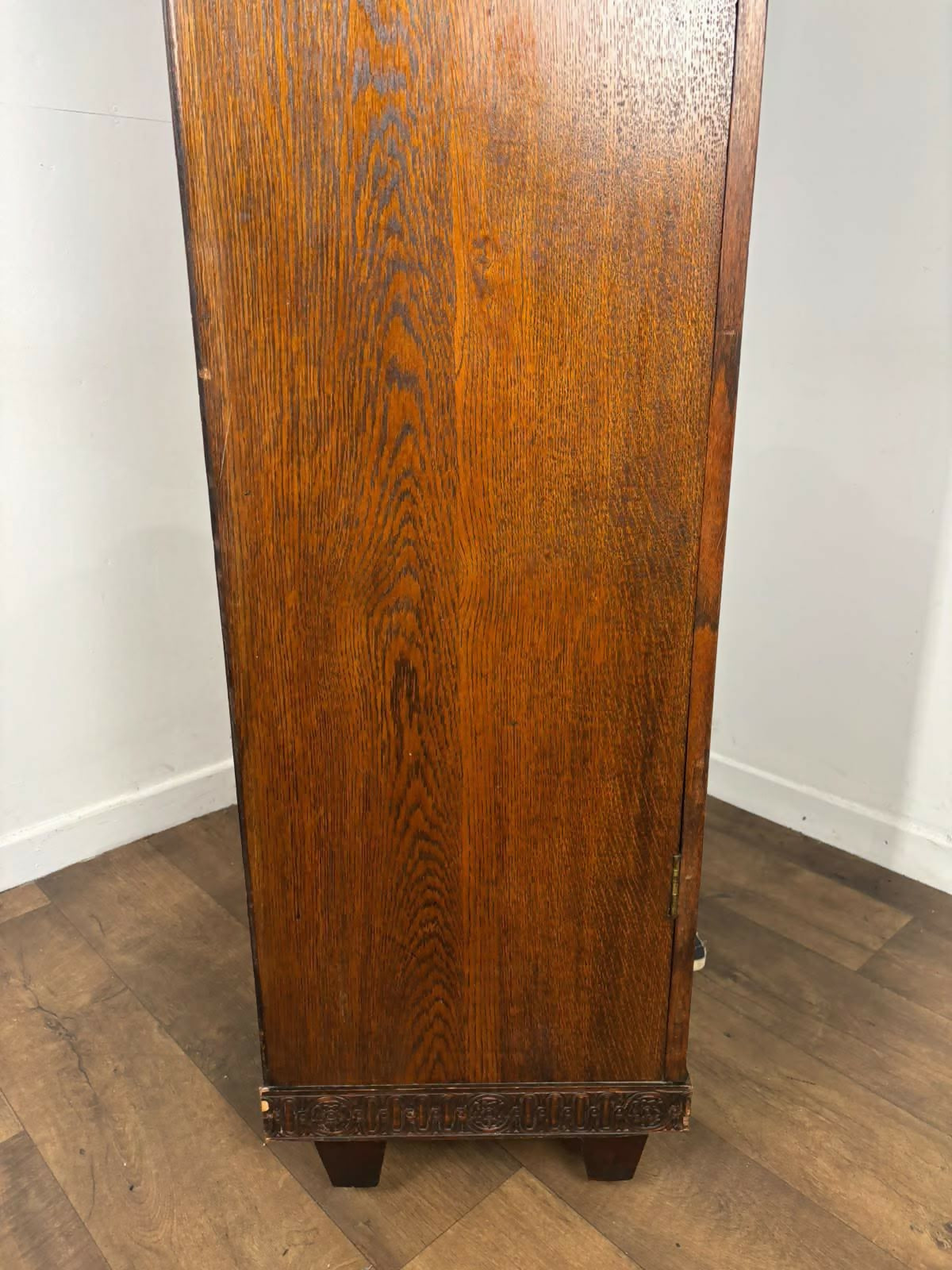 Vintage Oak Fitted Gentleman’s Wardrobe – Original Labelled Interior