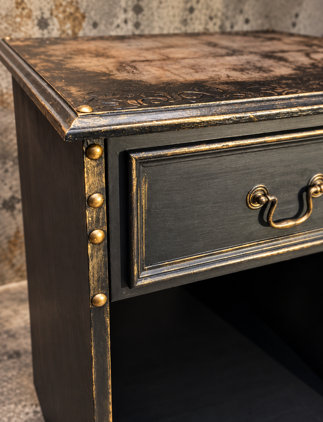 Upcycled Vintage Bedside Cabinet – Industrial Style, Hand-Finished & Unique
