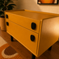 Meredew MCM 1970s low boy drawers record player unit