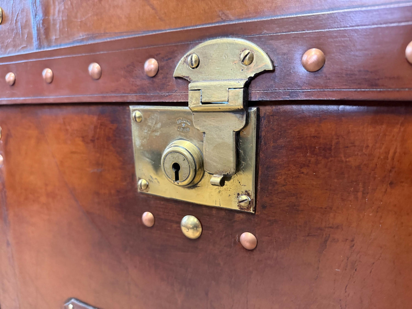 Vintage storage trunks - custom made chests - English antique leather