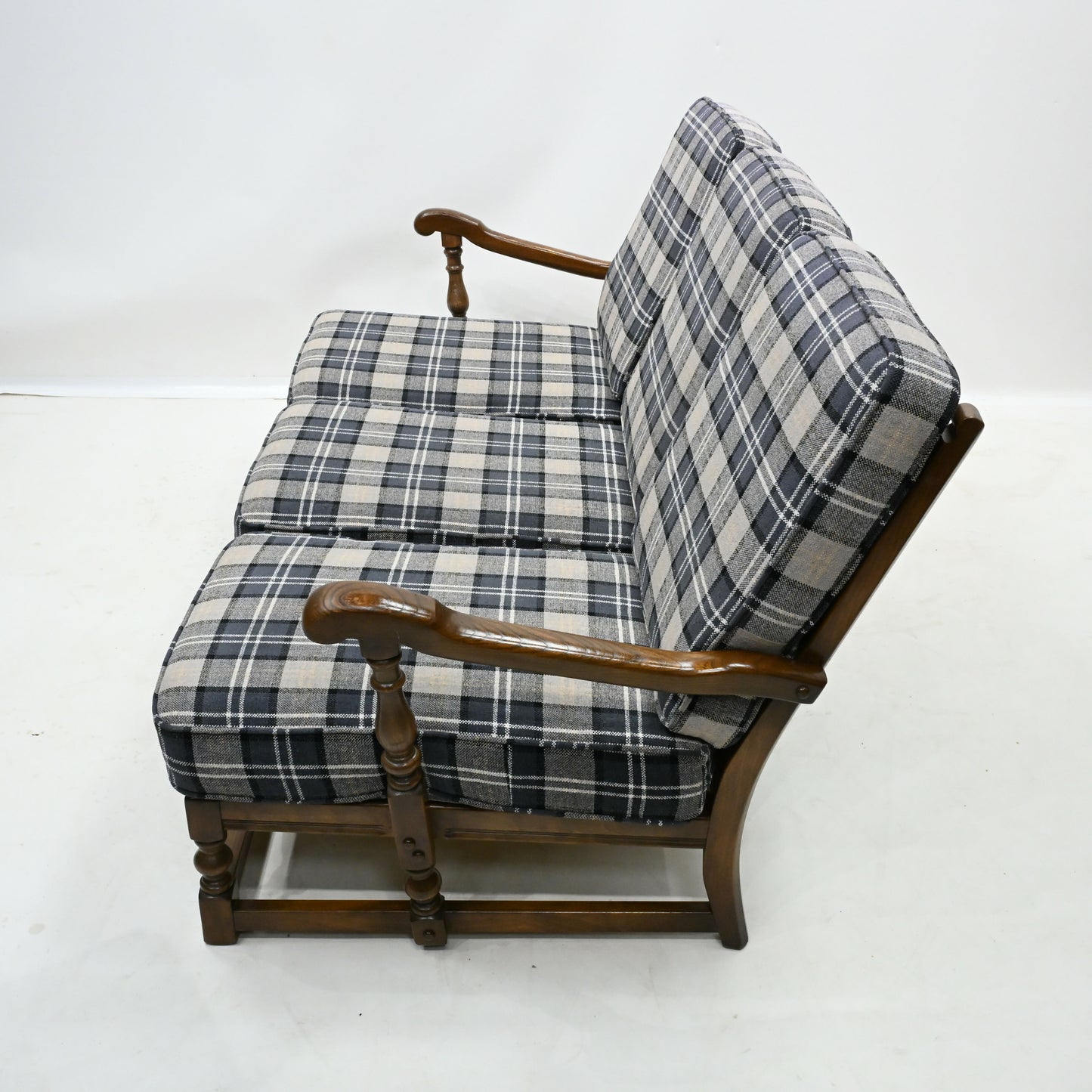 Ercol Furniture 3str Sofa Golden Dawn Tartan Upholstery VG Web FREE UK Delivery. SBR10229/2003E