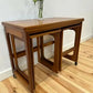 Mid Century Mcintosh Triform Nest Of Tables Teak Vintage Danish Style