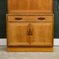G Plan Sierra Wall Unit with Drinks Cabinet and Green Backboard