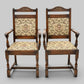 2 Old Charm Dining Chairs Carvers Light Oak Finish Tudor Fabric FREE UK Delivery