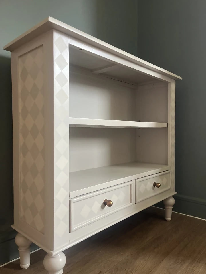 Lowboy Bookcase Console Table With Drawers