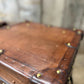 English vintage storage trunks - matching luxury pair - chestnut brown hand dyed