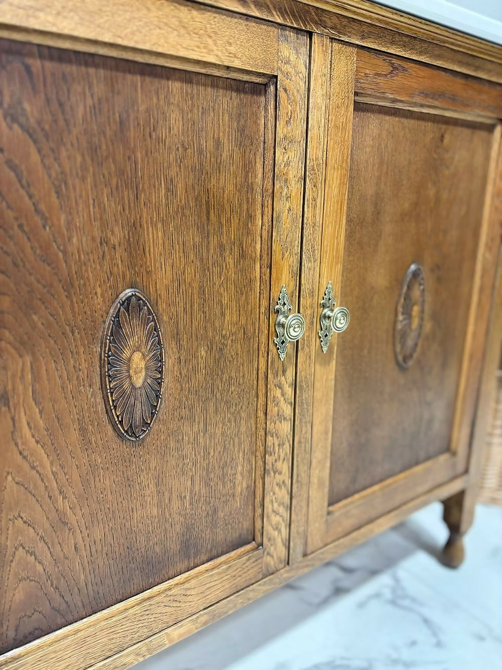 Vintage Oak Bathroom Vanity Unit