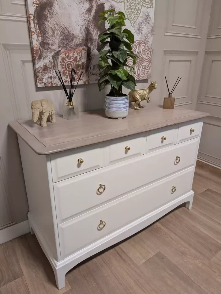 Professionally Sprayed Stag Minstrel 4 over 2 With Bleached Wood Tops , Stunning