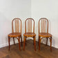Set of Three Bentwood Spindle Back Dining Chairs