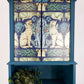 Teal Cabinet With Decorative Front