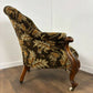Victorian Upholstered Armchair on Castors