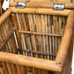 Mid century bamboo and Rattan storage box / side table