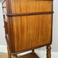 Bedside Table Antique French Style Marble Top Walnut Cabinet Nightstand LOT 6242