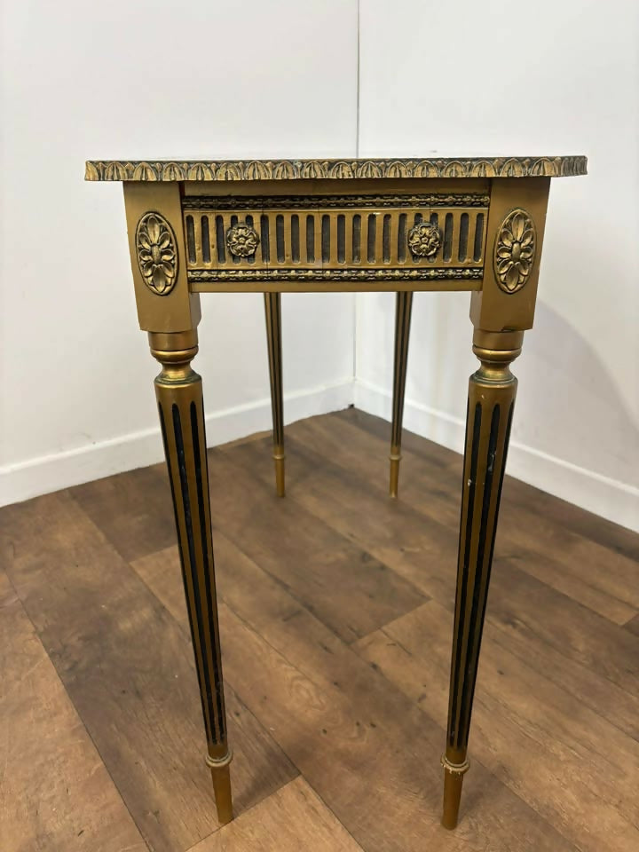 Vintage French Style Faux Marble Hall Table