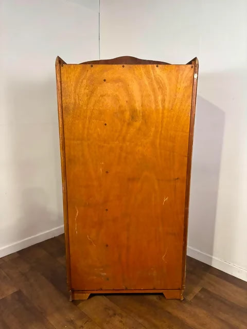 Vintage Walnut Veneered Two Door Wardrobe by Wilkin Furniture (c.1960)