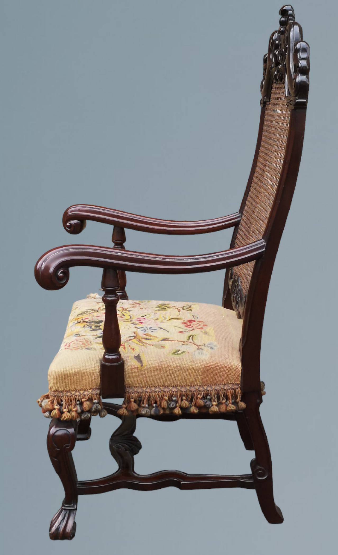 An 18th Century Style Walnut Portuguese Armchair